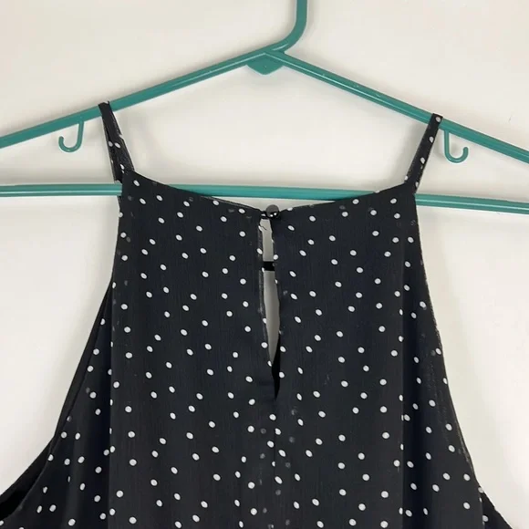 A.BYER polka dot spaghetti strap dress black and white L - Picture 3 of 10